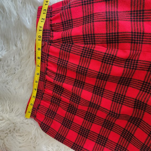 Vintage PENDLETON Skirt 100% Virgin Wool Plaid A Line 12 Made in USA Red - Picture 7 of 15